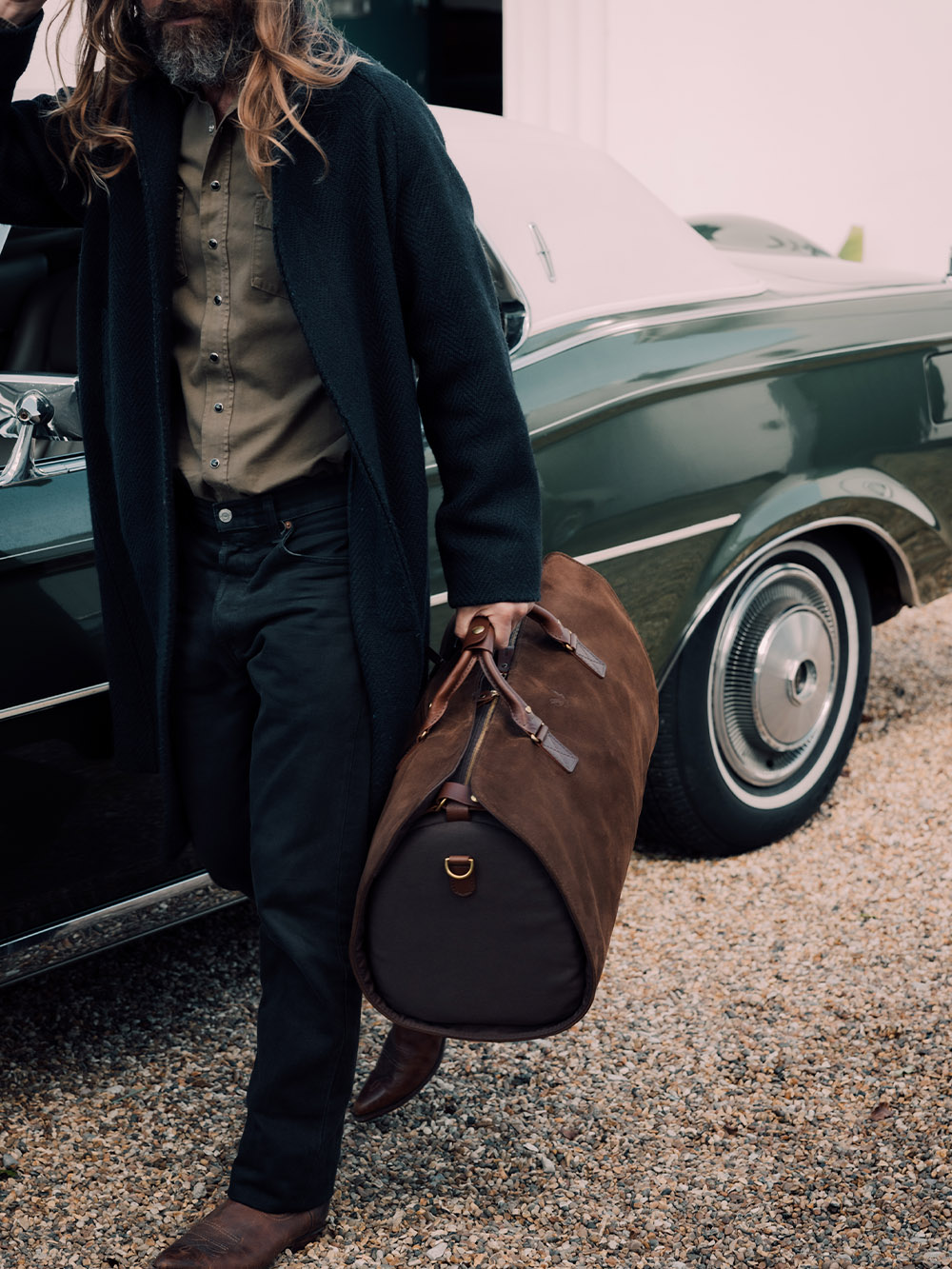 Bennett Winch Suede Weekender