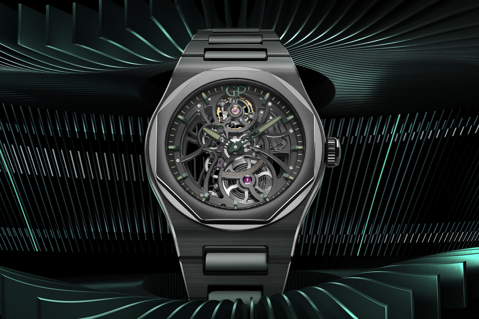 Girard-Perregaux Launch Laureato Skeleton Aston Martin Edition in Black and Racing Green