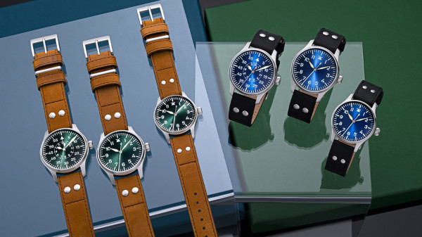 Stowa Flieger Classic Sunray Blue and Green Bring Vibrant Colour to Classy Pilot’s Watch