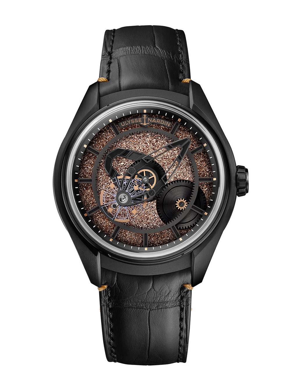 Ulysse Nardin Freak [X Crystalium] Black Leather Strap