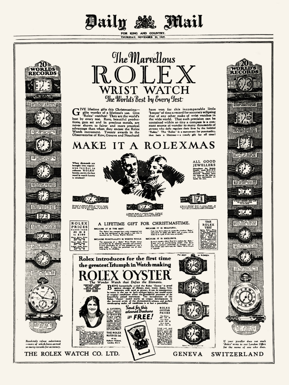 Rolex Advert 1927