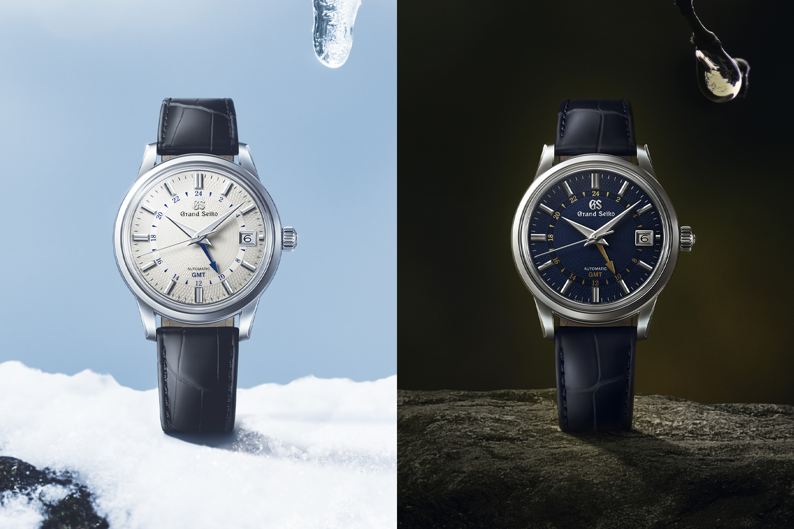 Grand Seiko Introduce Snowdrop and Moondrop Automatic GMT Watches