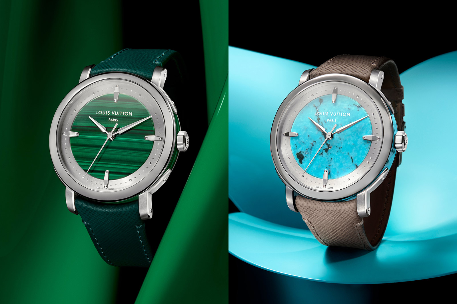 Louis Vuitton Launch Escale Ornamental Stone Turquoise and Malachite Editions