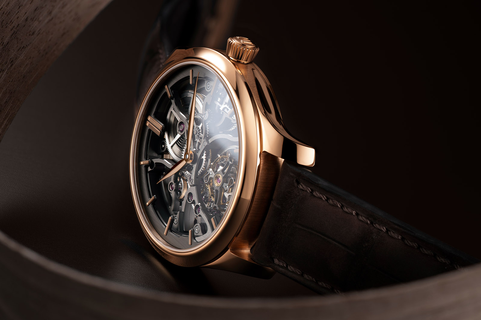 H Moser Cie Introduce Endeavour Tourbillon Skeleton Red Gold