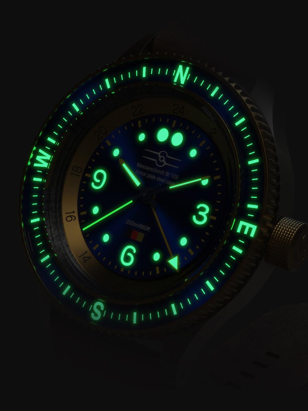 Sopwith Watch Company Aero Marquis Messerschmitt Bf 109 Pas-de-Calais Limited Edition Lume