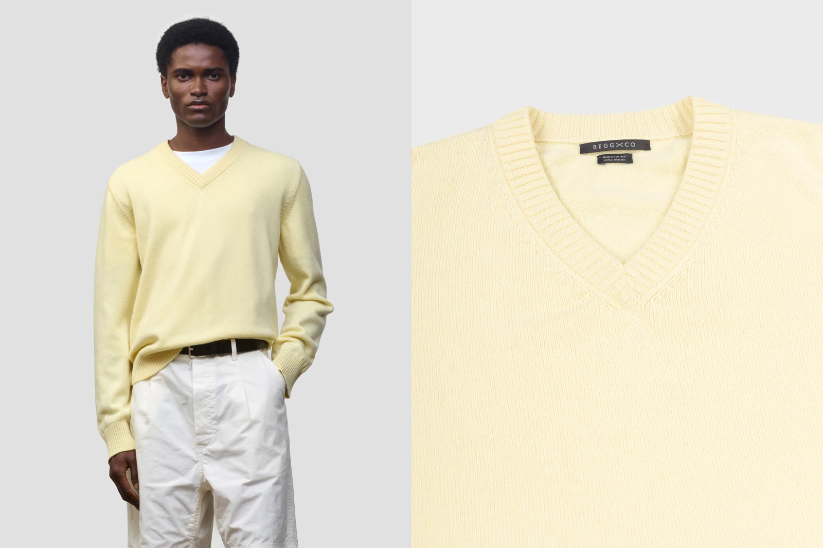Begg x Co Colin V-Neck Cashmere Sweater