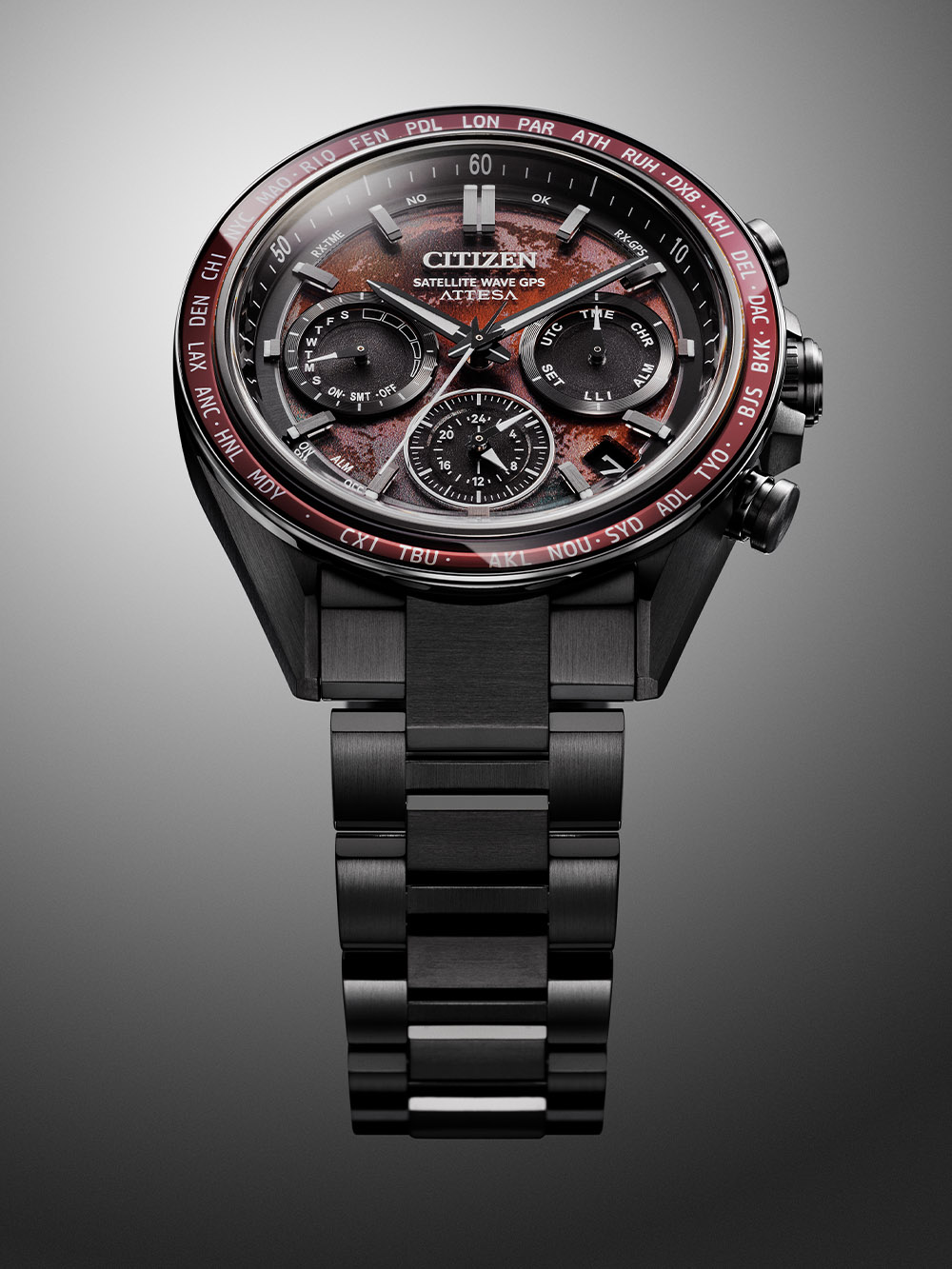 Citizen Attesa Shades of Red Worldtimer CC4077-71Z