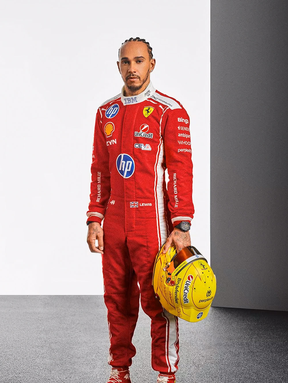 Lewis Hamilton RM 43-01 Manual Winding Tourbillon Split-seconds Chronograph Ferrari