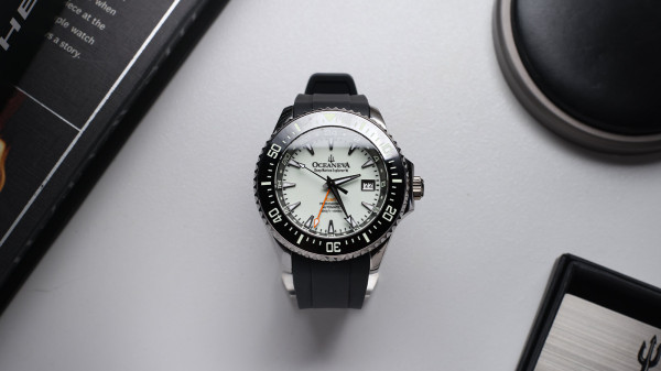 Oceaneva 6000m Deep Marine Explorer VI Titanium GMT True Dive Full Lume Watch Review