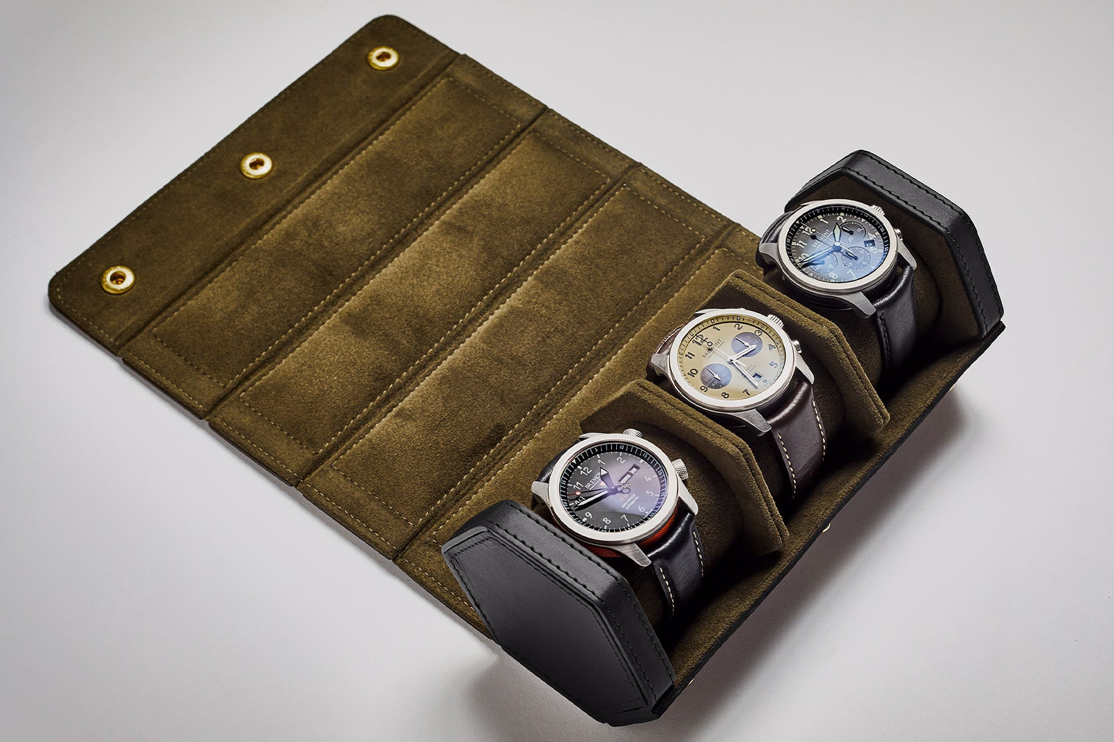 Bennett Winch Triple Watch Roll in Brown