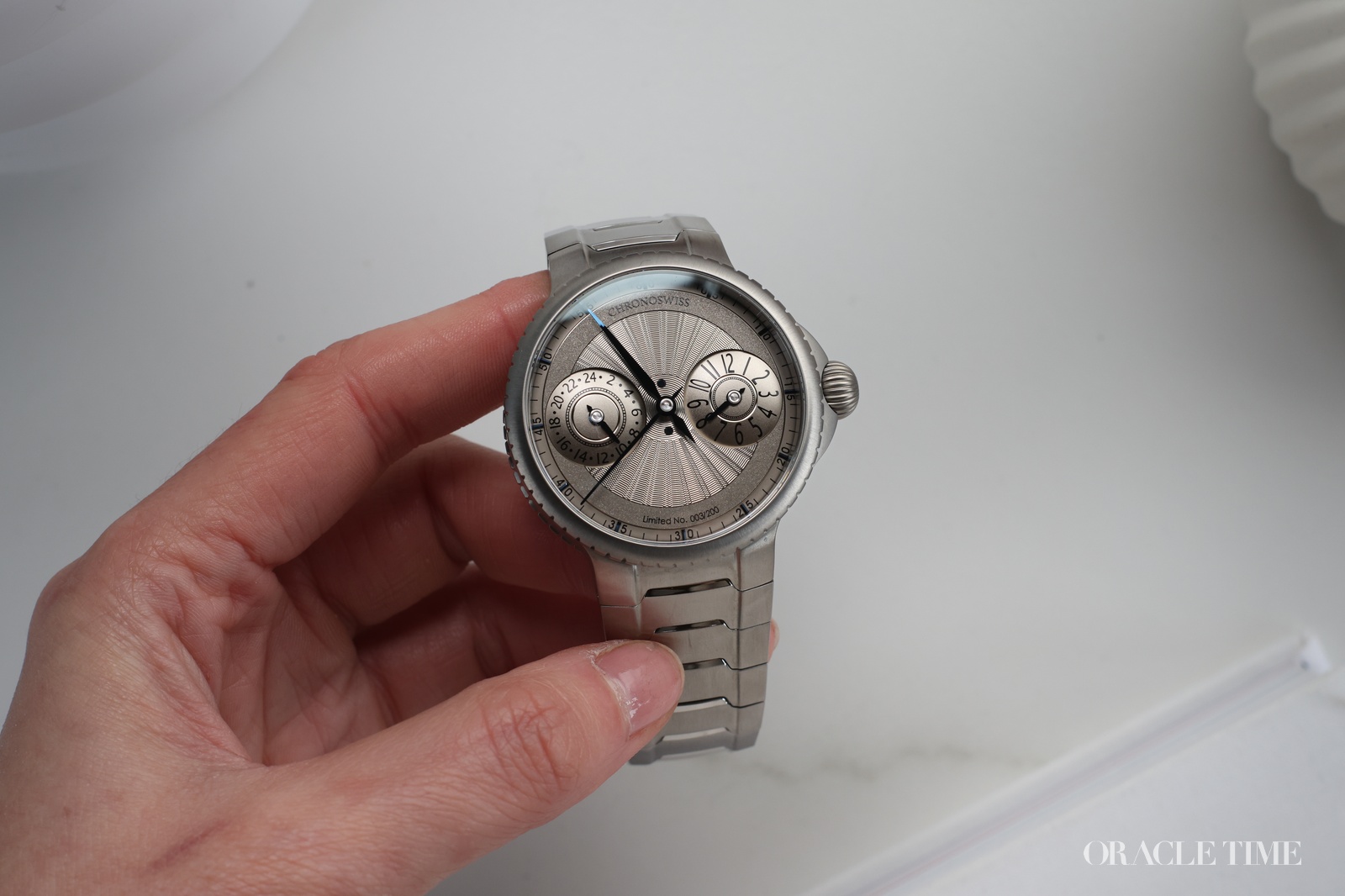 Chronoswiss Pulse GMT Silver Guilloche