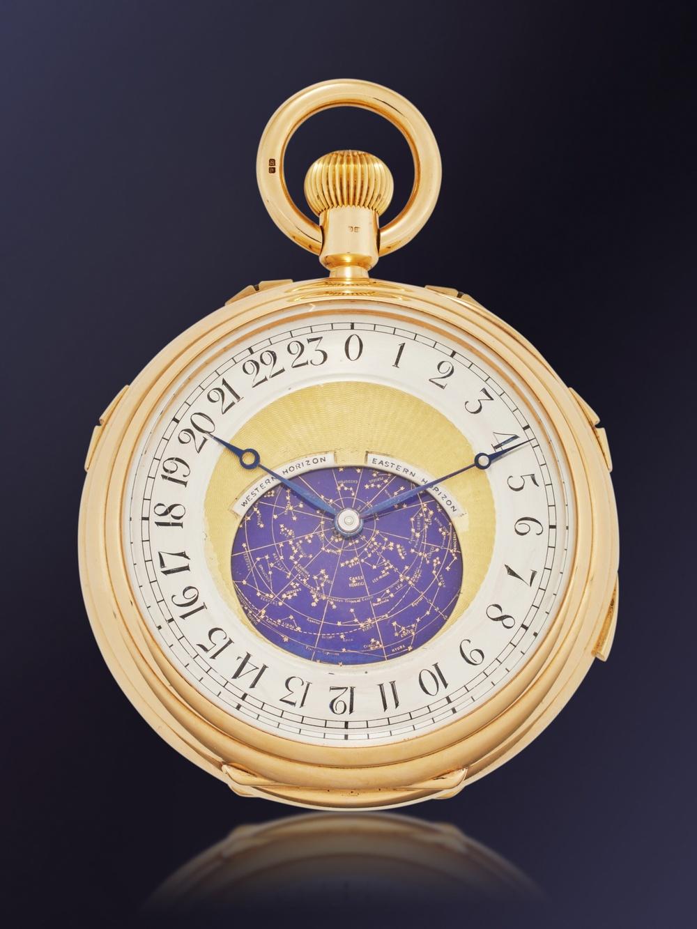 Audemars Piguet Grosse Piece 18k high complications pocket watch. Photo credit Sotheby’s