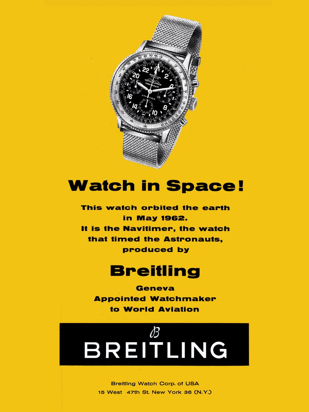 Breitling Cosmonaute 1960s Advert