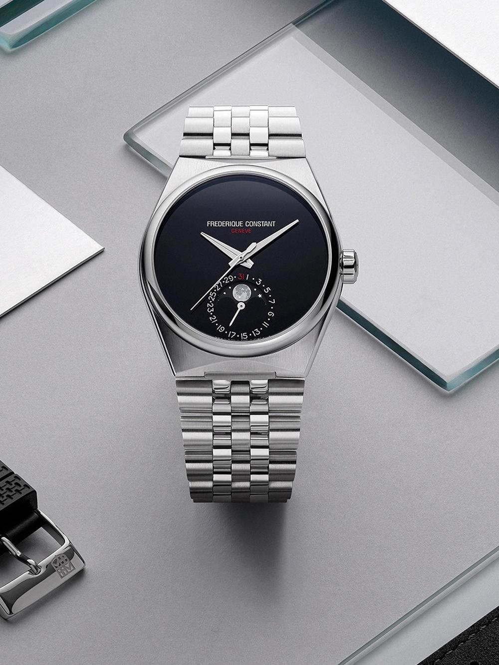 Frederique Constant x Time+Tide Highlife Moonphase Manufacture Onyx Moon