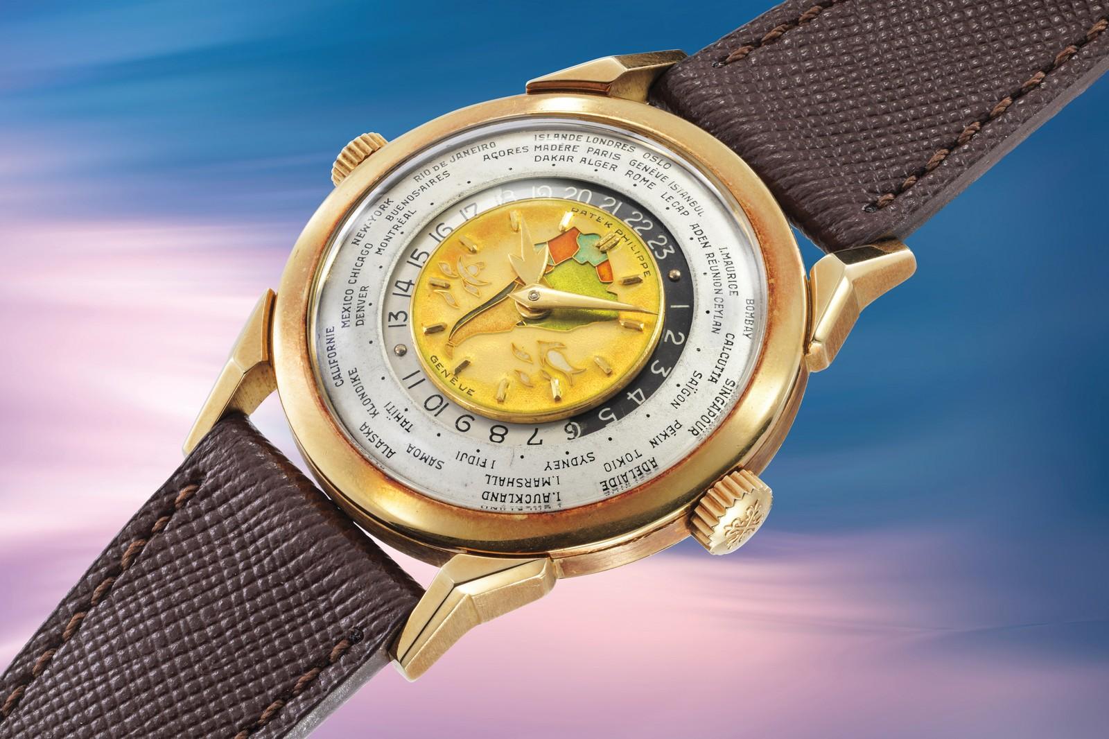 Phillips, Patek Philippe, Ref. 2523 World-time wristwatch from 1953. Image credit Phillips