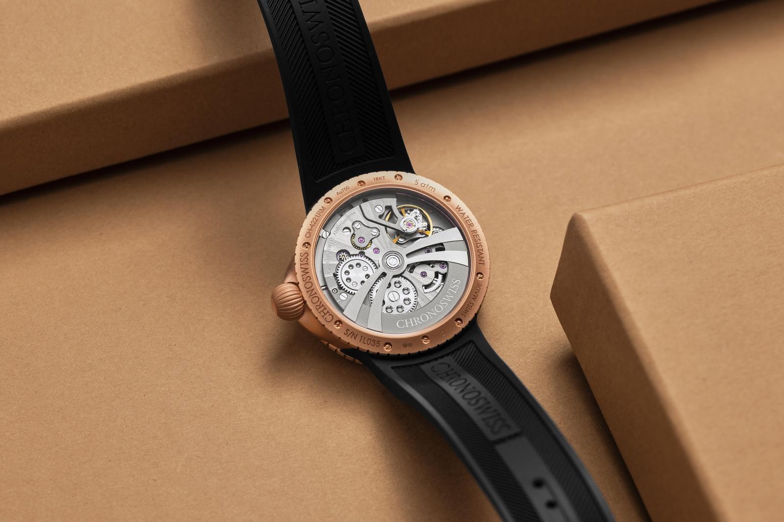 Chronoswiss Pulse Frosted Guilloche GMT Gold