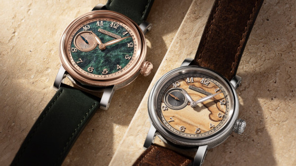 Chronoswiss Introduce Small Second Stone Dial Duo in Jasper and Serpentine