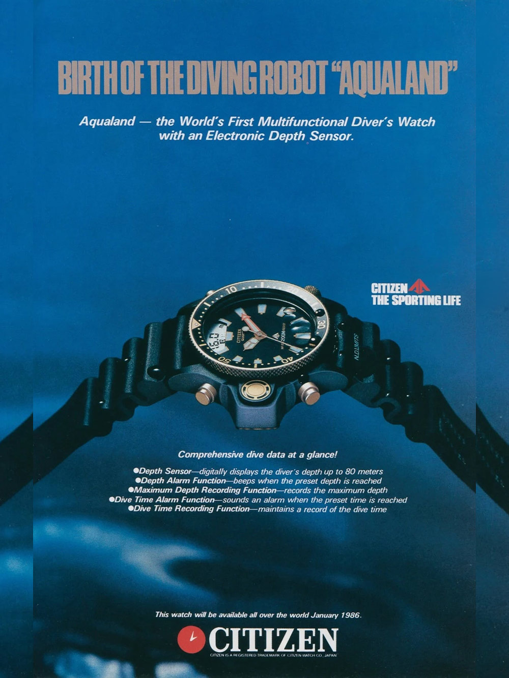Citizen Aqualand 1985 Advert