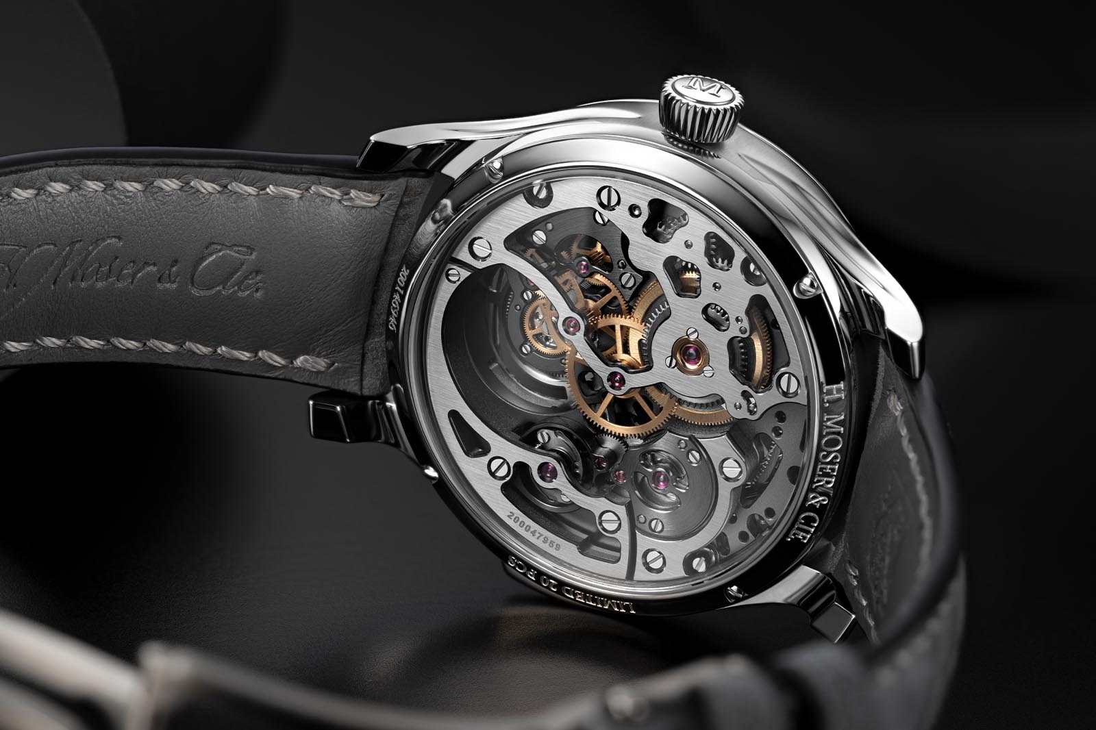 H. Moser & Cie Endeavour Minute Repeater Cylindrical Tourbillon Skeleton Cosmic Rain 
