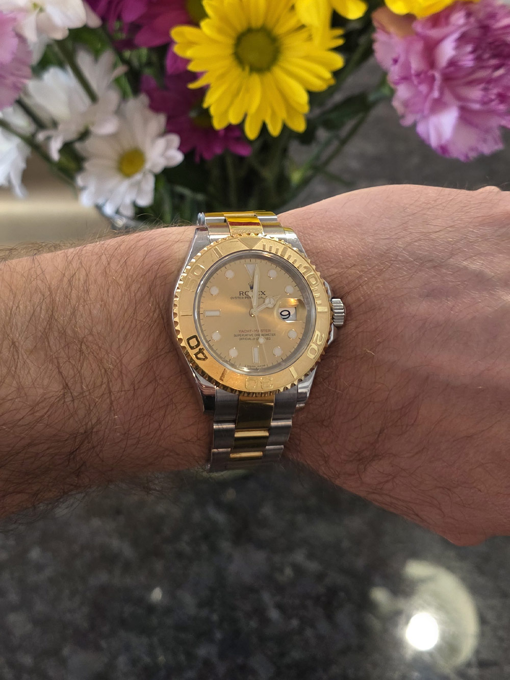 Rolex Yacht-Master Champagne Dial Two Tone
