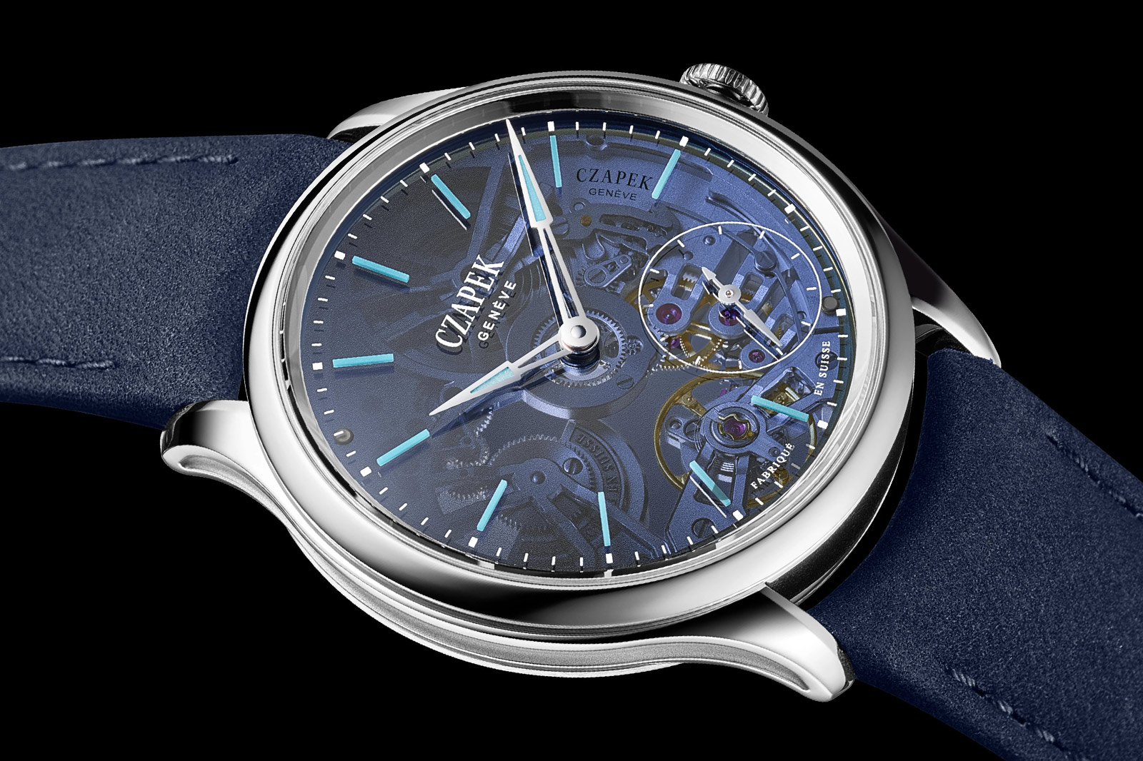 Czapek Promenade Transparencies Aqua Blue