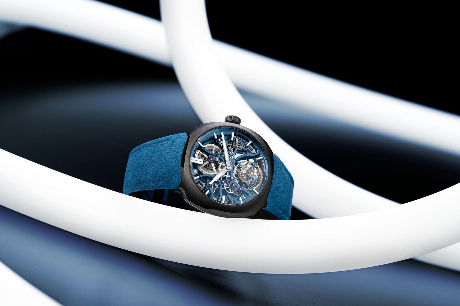 H. Moser & Cie. Streamliner Tourbillon Skeleton Ceramic Alpine Limited Edition
