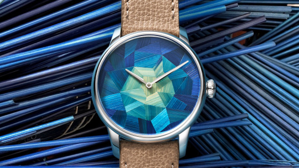 Louis Erard Unveil Marqueterie de Paille with Blue Straw Marquetry Display