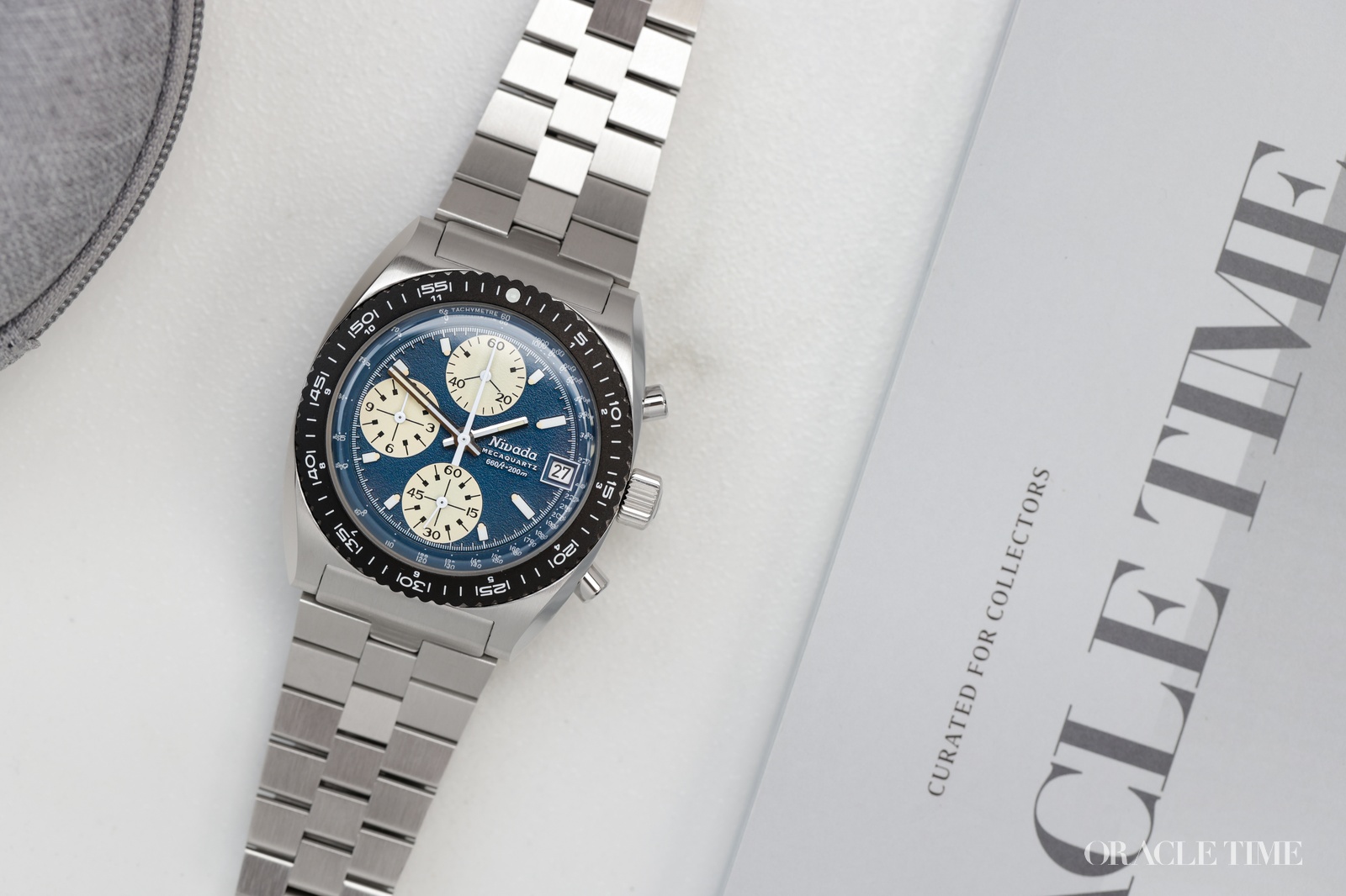 Nivada Grenchen x WatchGecko Autochron Teal