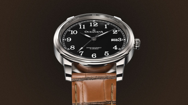 Oceaneva Launch Tempus Pure Titanium Dress Watch with Manual Winding Movement