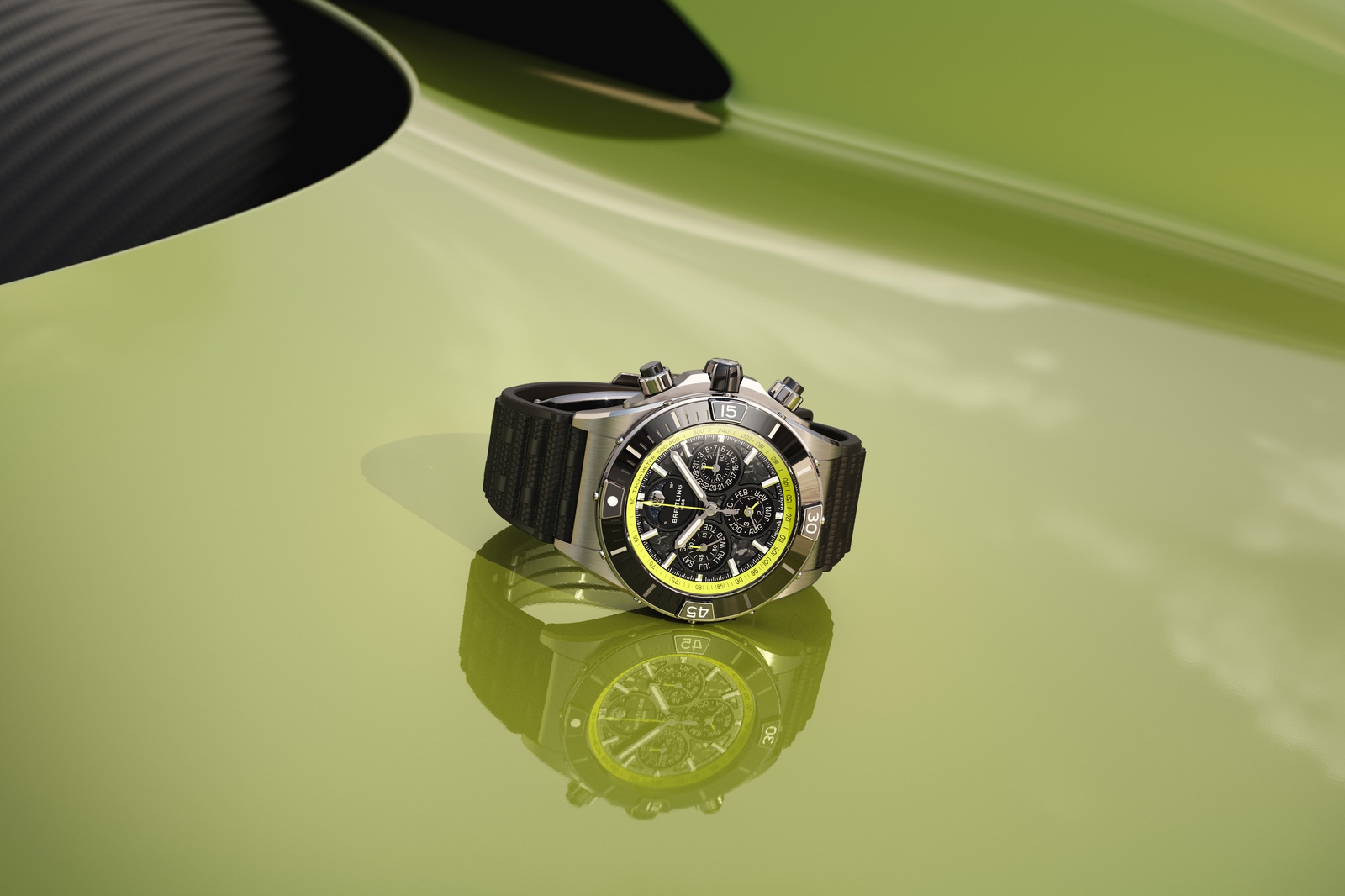 Breitling Super Chronomat B19 44 Perpetual Calendar Chronograph Aston Martin Valhalla 