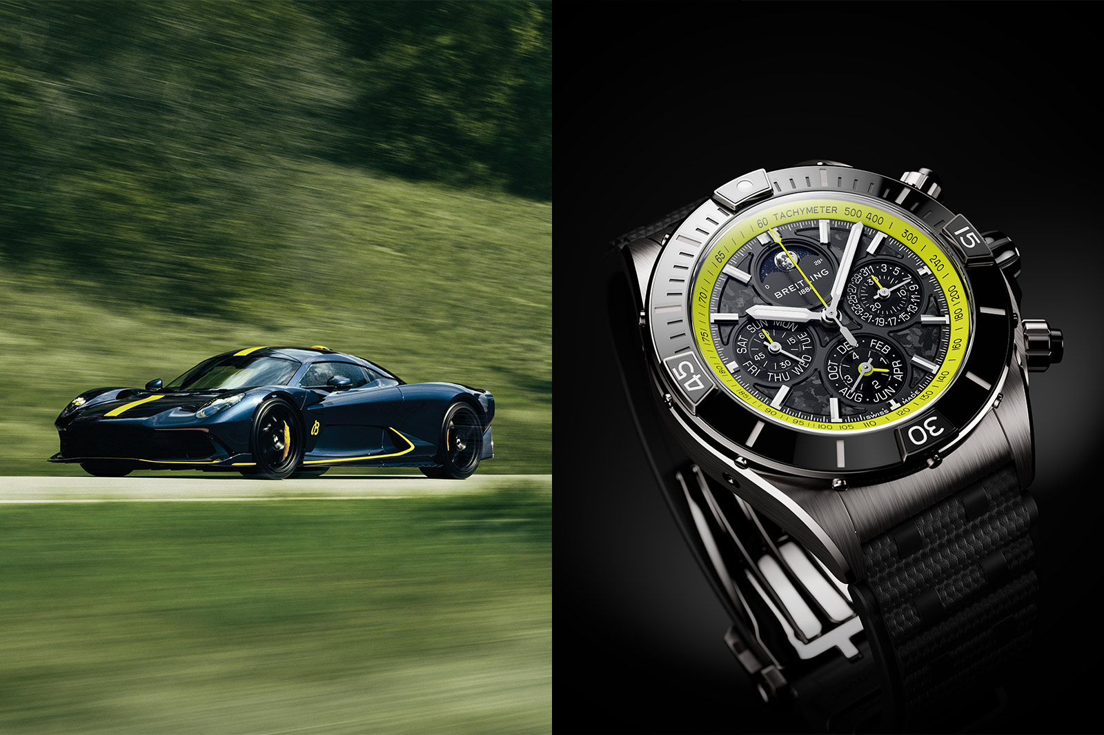 Breitling Introduce Aston Martin Valhalla Super Chronomat Duo for Hyper Car Owners