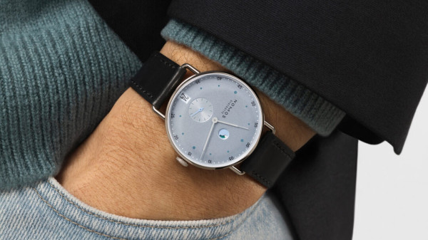 Nomos Launch Metro Date Power Reserve Ice Blue with Brand-New Movement